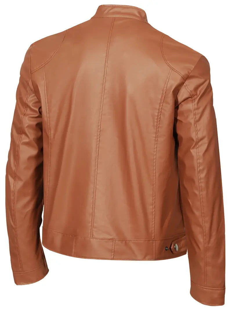 Piers – Faux Leather Motorcycle Jacket