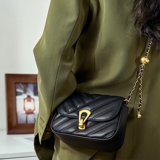 Yarrah | Genuine Leather Mini Chain Shoulder Bag