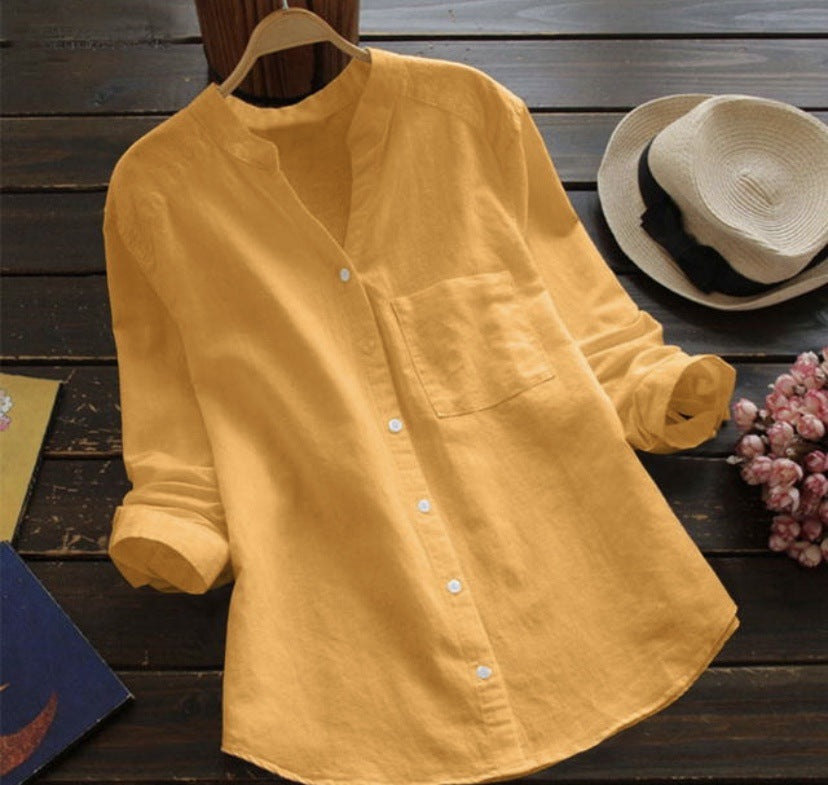 Gabriella - Relaxed Linen-Cotton Blend Shirt