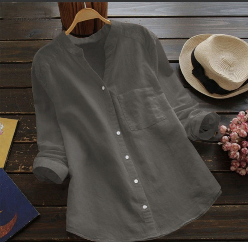 Gabriella - Relaxed Linen-Cotton Blend Shirt