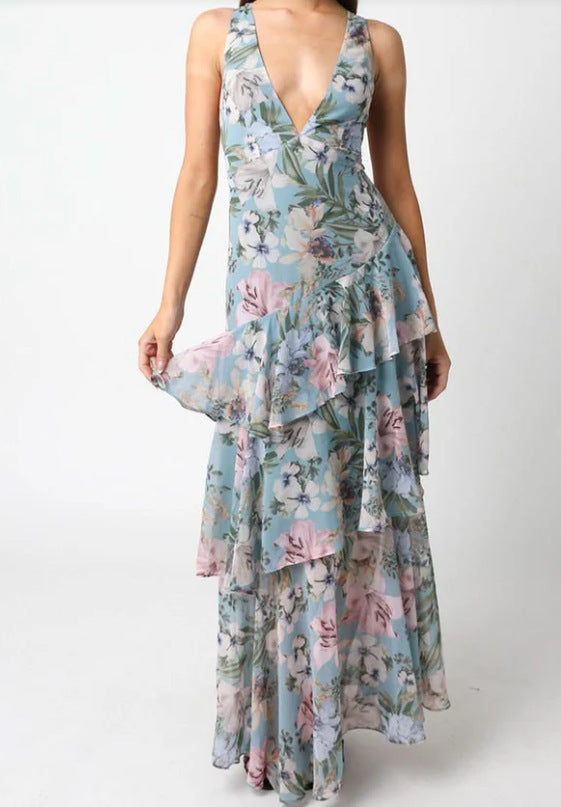 Marseille | Floral Print Maxi Dress