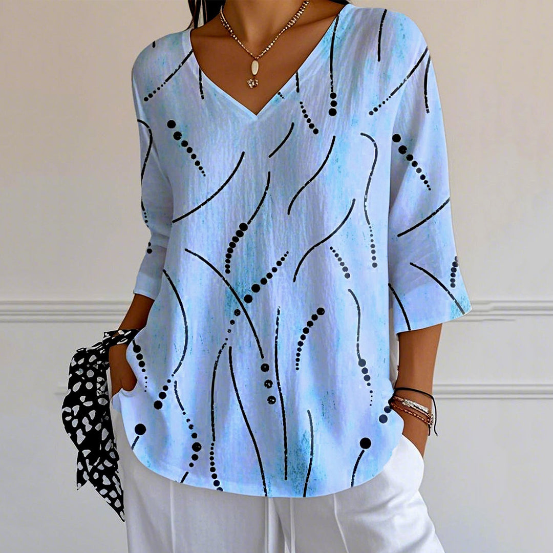Nerina | Vintage Relaxed Print Blouse