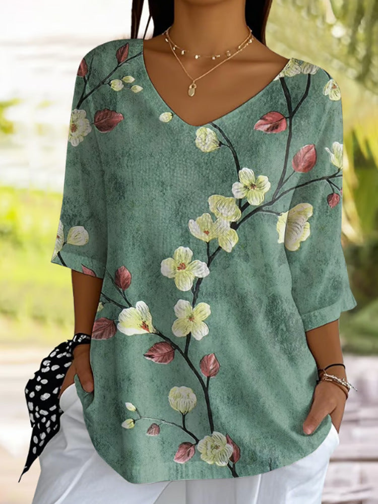 Camira | Vintage Relaxed Print Blouse