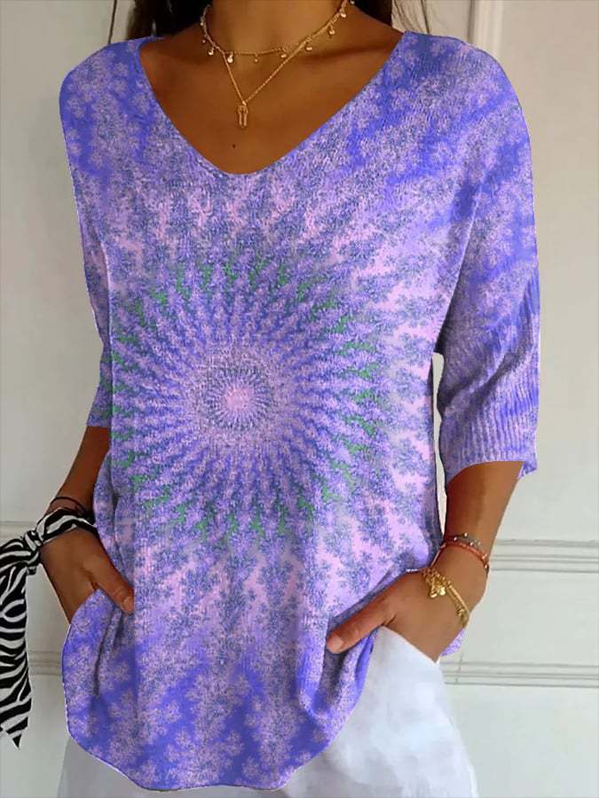 Lyric | Vintage Relaxed Print Blouse