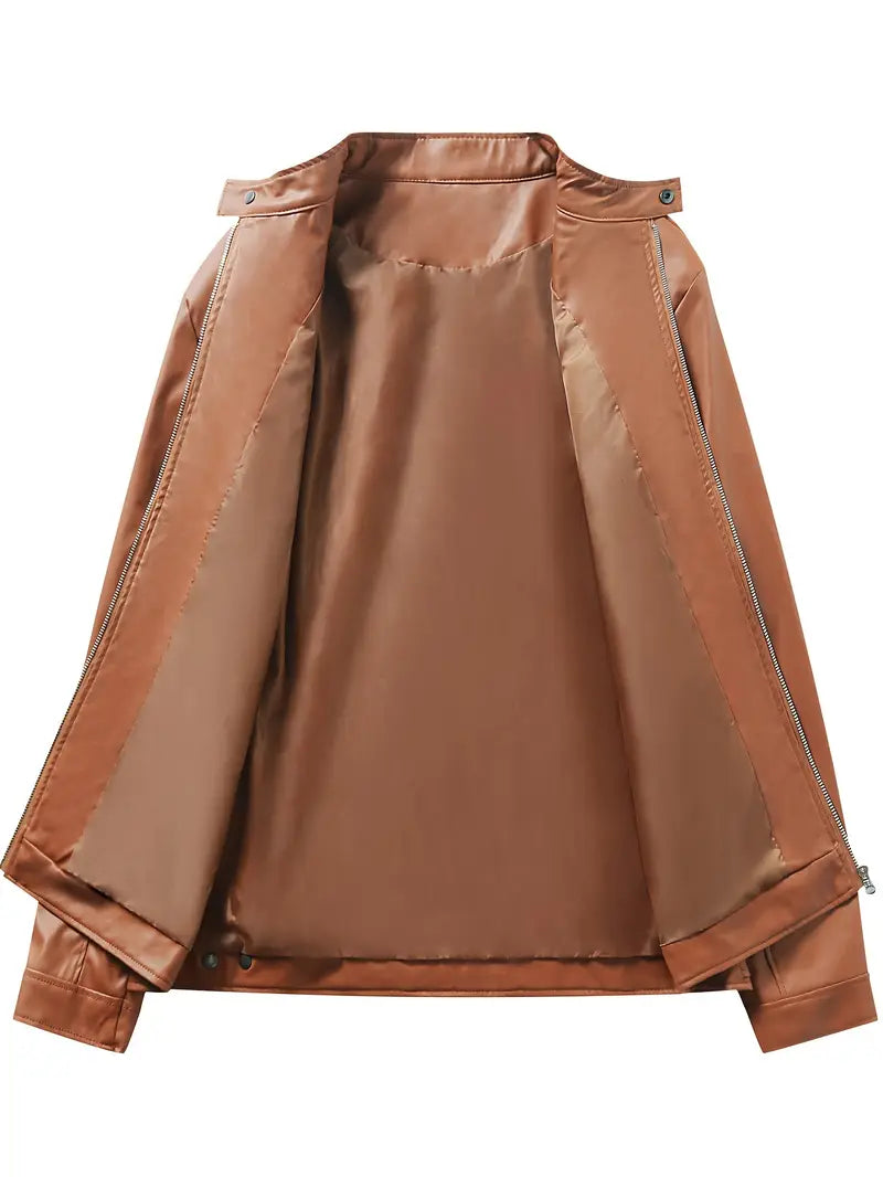 Piers – Faux Leather Motorcycle Jacket