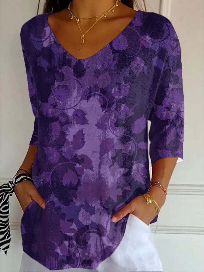 Vianna | Vintage Relaxed Print Blouse