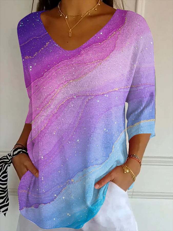 Aurora | Vintage Relaxed Print Blouse