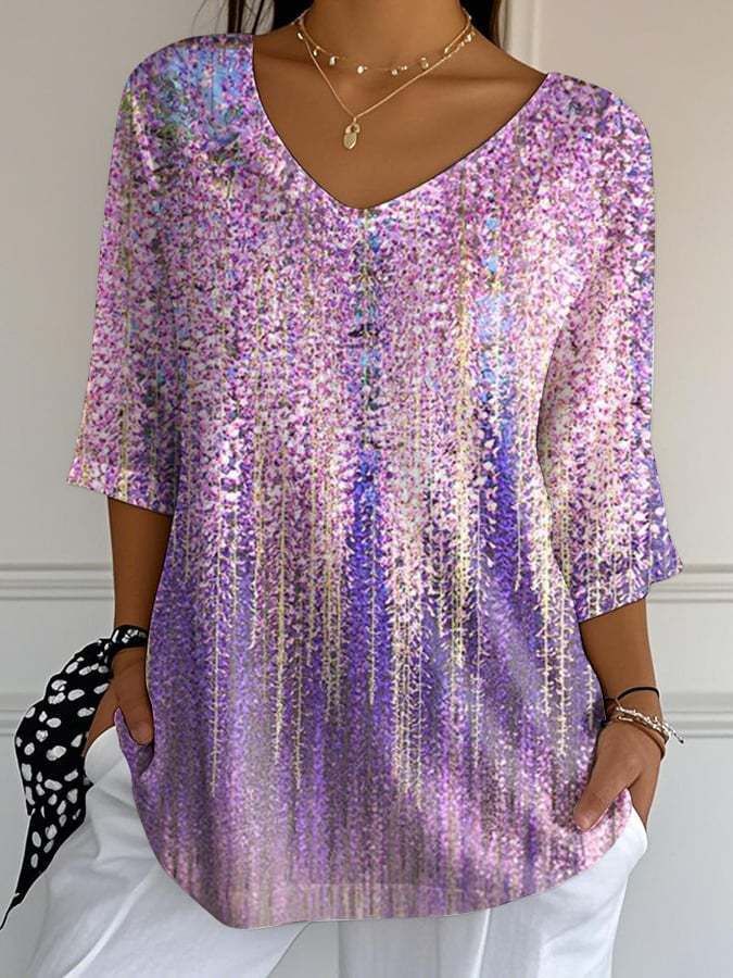 Sylph | Vintage Relaxed Print Blouse