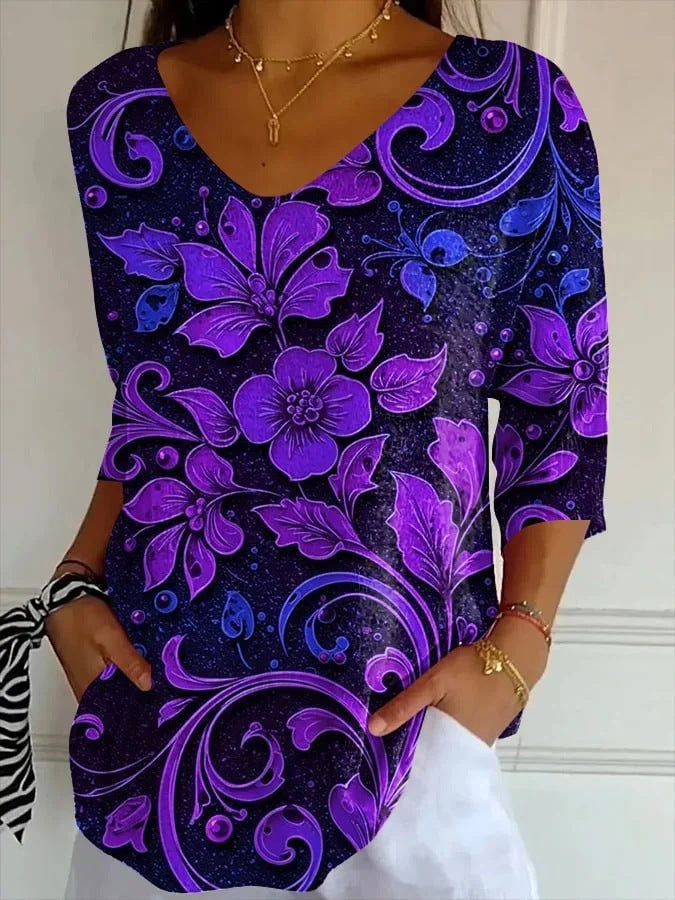 Noctis | Vintage Relaxed Print Blouse