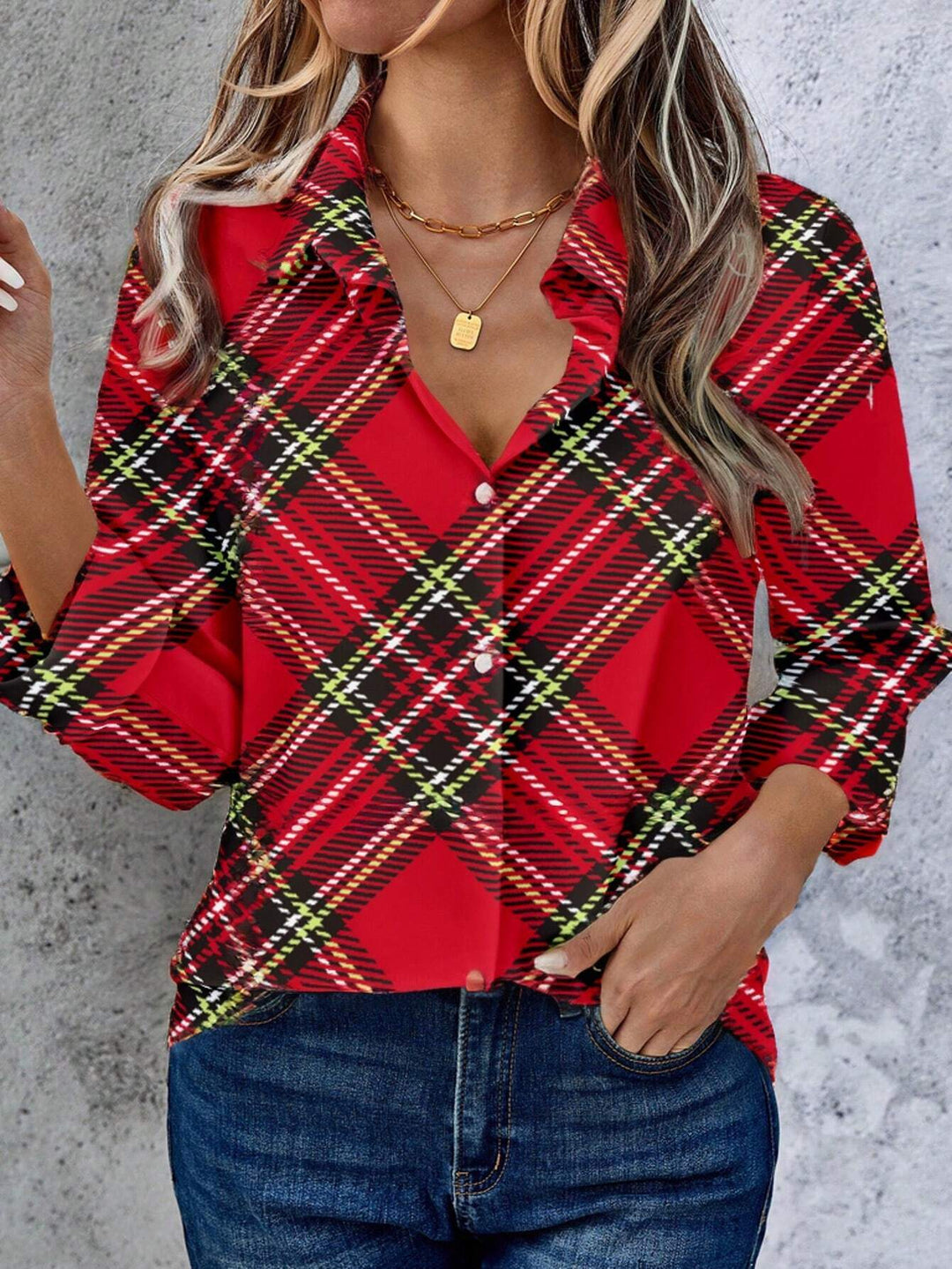 Elise - Vintage Blouse with Abstract Print