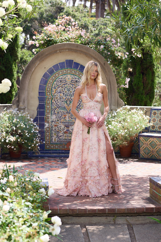 Serena™ | Peach Carpet Dress