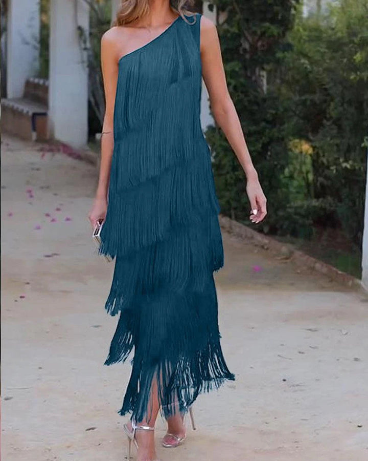 LAURA | FRINGE LONG DRESS