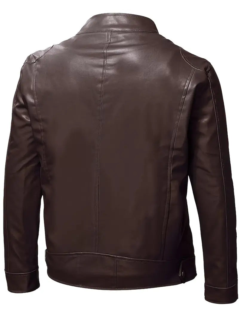 Piers – Faux Leather Motorcycle Jacket