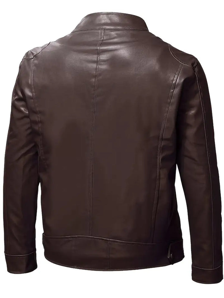 Piers – Faux Leather Motorcycle Jacket