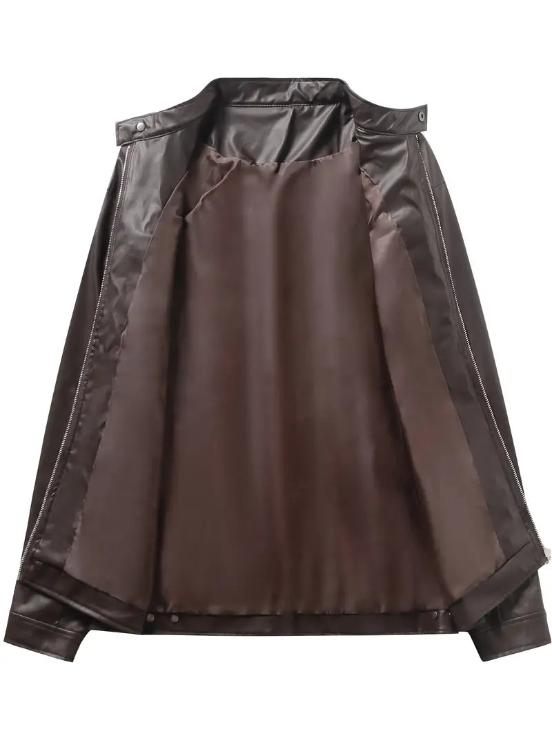 Piers – Faux Leather Motorcycle Jacket