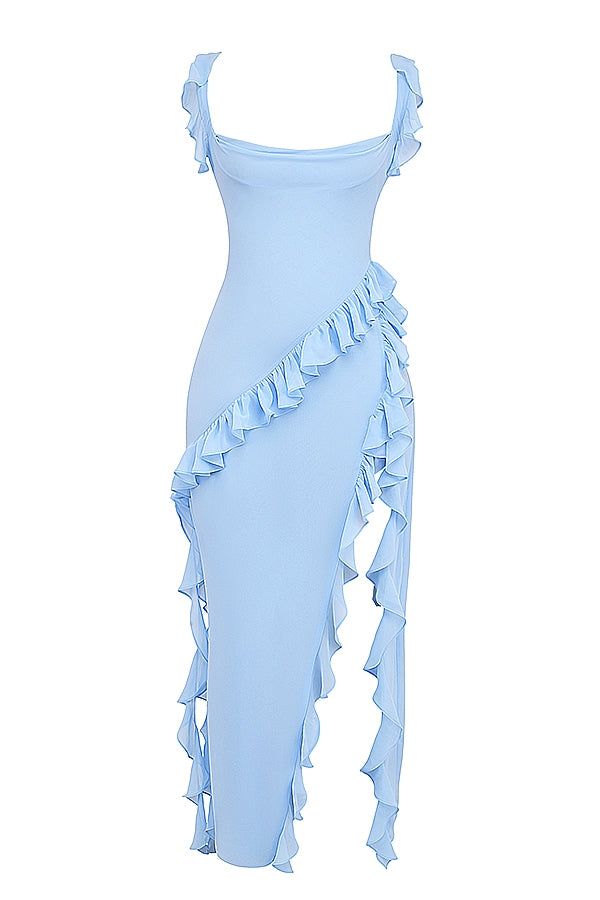 DALILA | LONG DRESS WITH RUFFLES