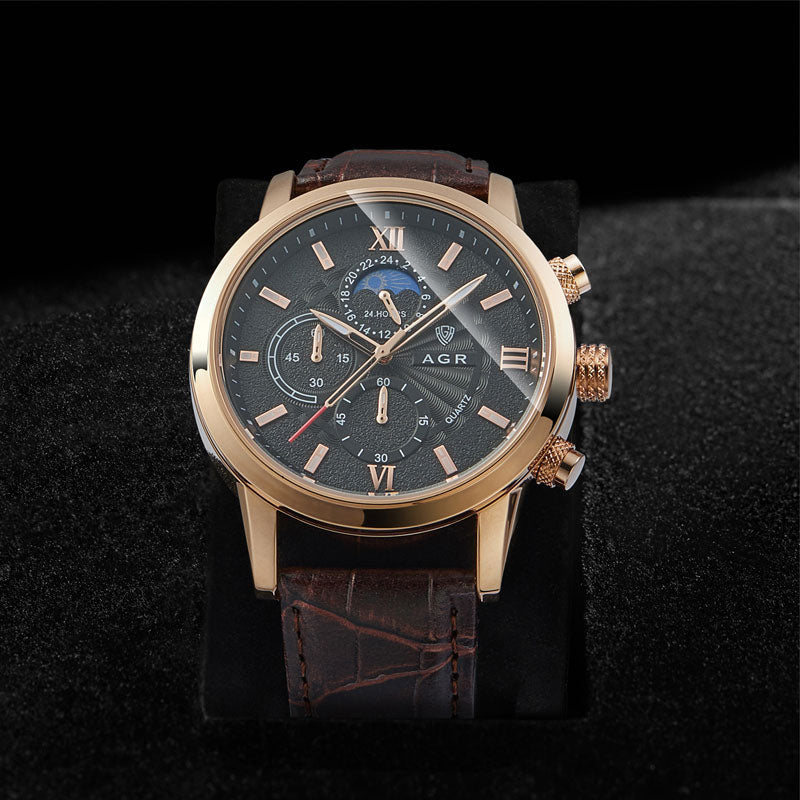 Premium Leather Quartz Timepiece