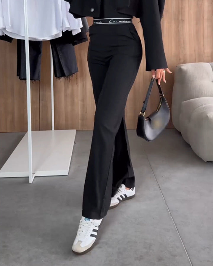 Brooke | Casual Straight Trousers with zip and pocket