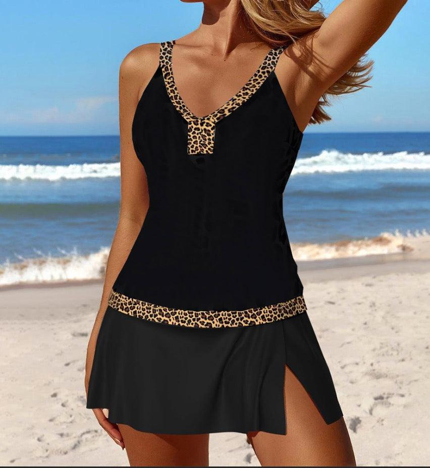 Wild Black Sleeveless Swimwear