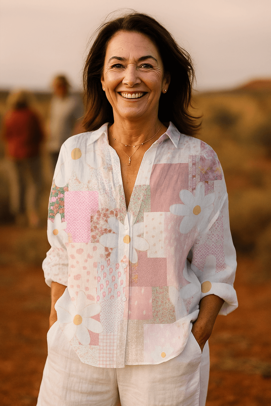 Fanny | Floral Patchwork Daisy Top