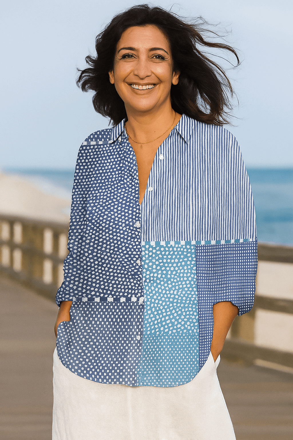 Fiora | Coastal Mosaic Blouse