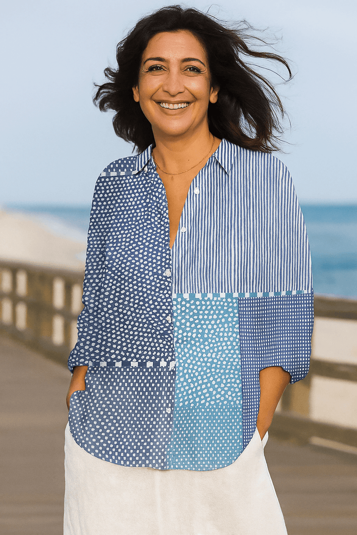 Fiora | Coastal Mosaic Blouse