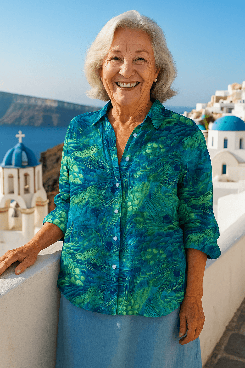 Florina | Graceful Peacock Blouse