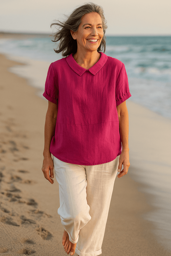 Deborah | Easygoing Collared Blouse