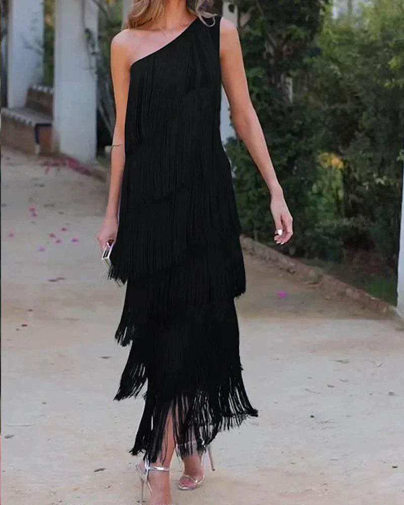 LAURA | FRINGE LONG DRESS