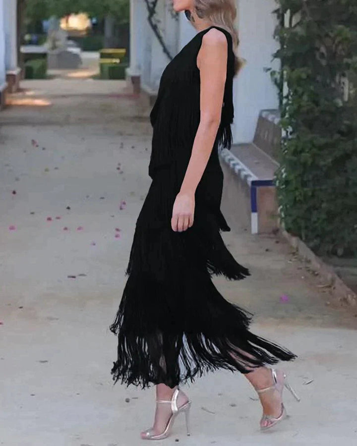 LAURA | FRINGE LONG DRESS