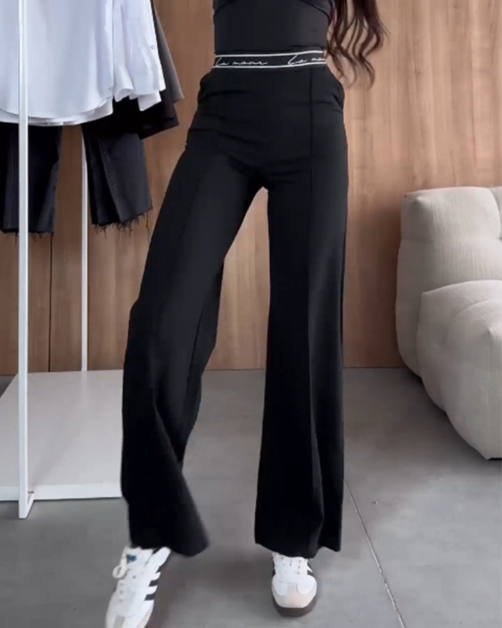 Brooke | Casual Straight Trousers with zip and pocket