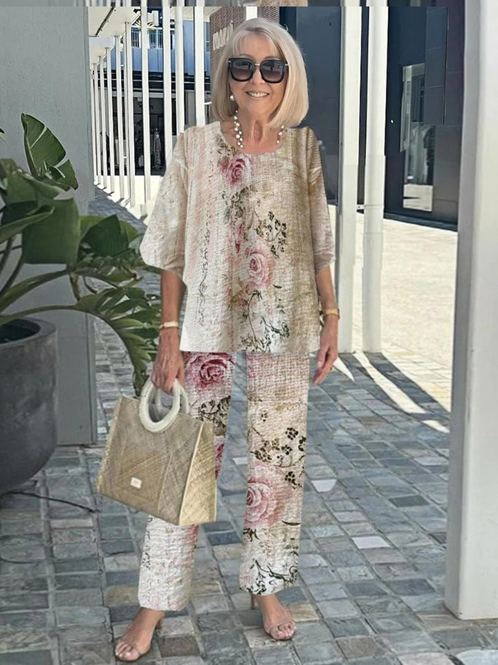 Améa | Printed Floral Pants Set