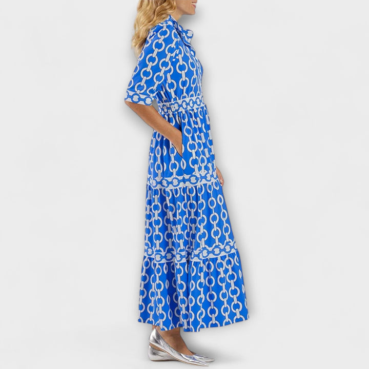Donna - Midi Dress with Chain Pattern