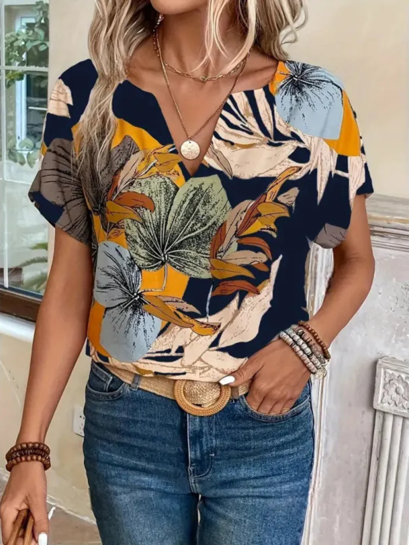 Baez™ - Floral Print Button-Up Shirt