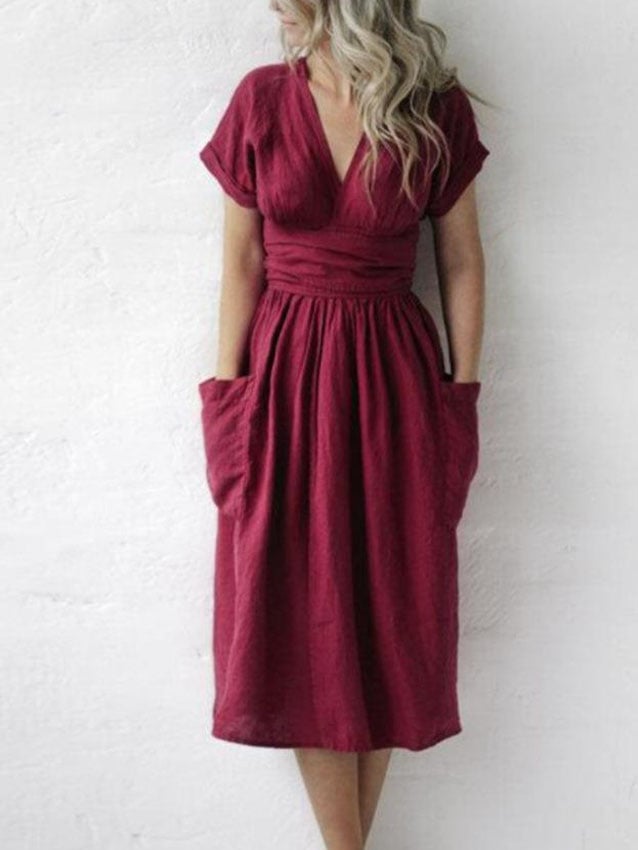 Faye | Strappy Cotton & Linen Dress