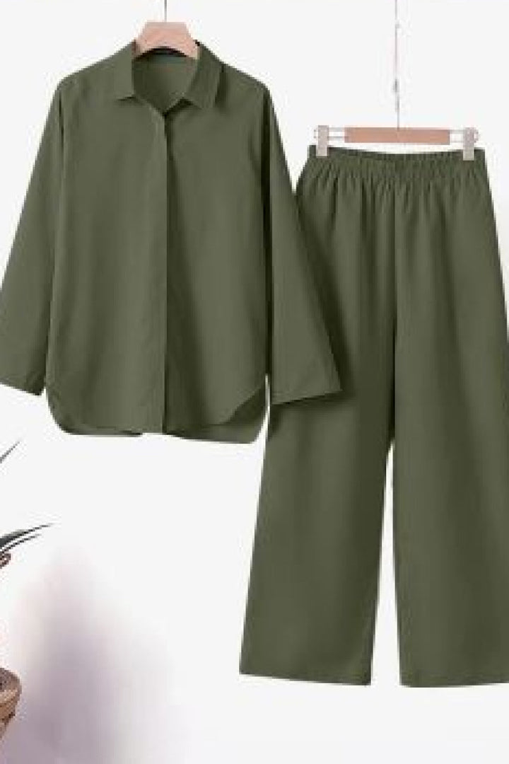 Norma Relaxed Two-Piece Shirt and Trouser Set