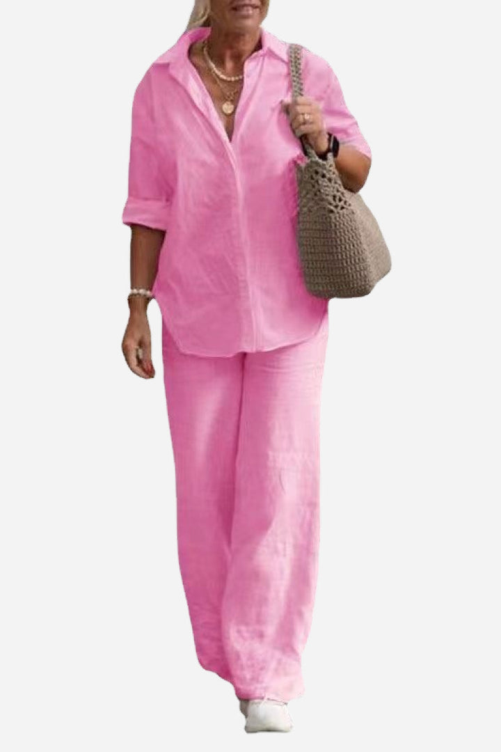 Norma Relaxed Two-Piece Shirt and Trouser Set