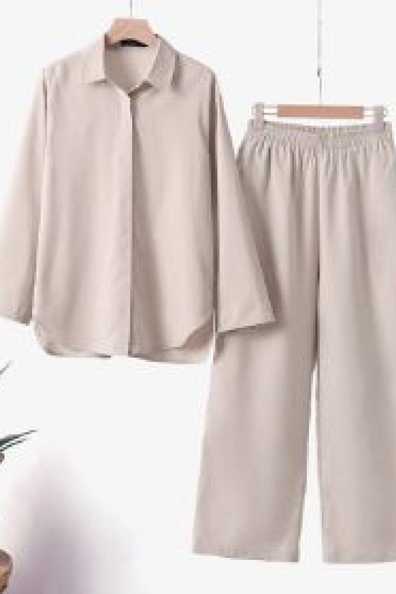 Norma Relaxed Two-Piece Shirt and Trouser Set