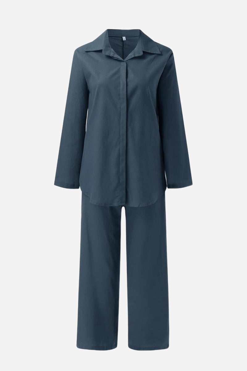 Norma Relaxed Two-Piece Shirt and Trouser Set