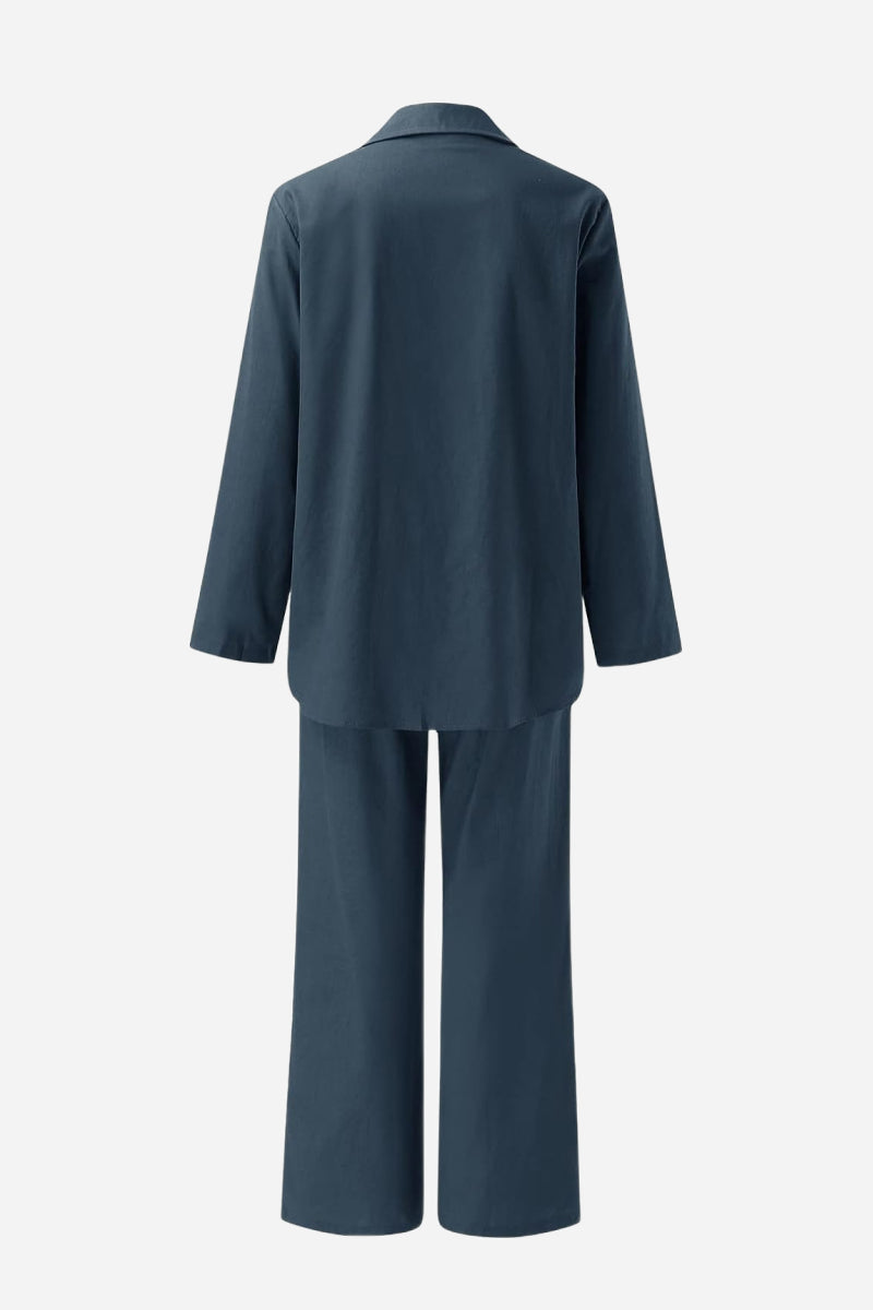 Norma Relaxed Two-Piece Shirt and Trouser Set