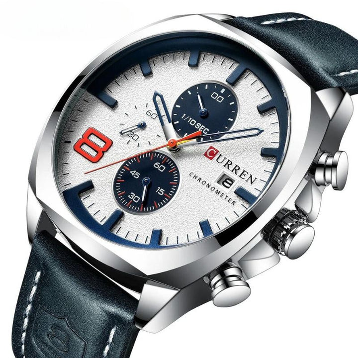 Water-Resistant Military Chronograph Sports Watch