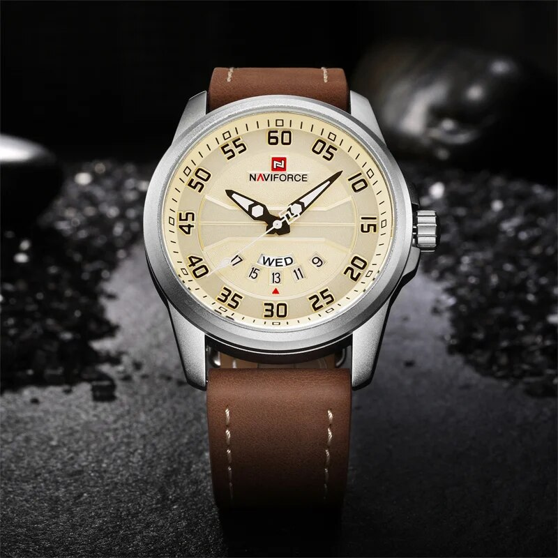 Quartz Watch with Leather Strap