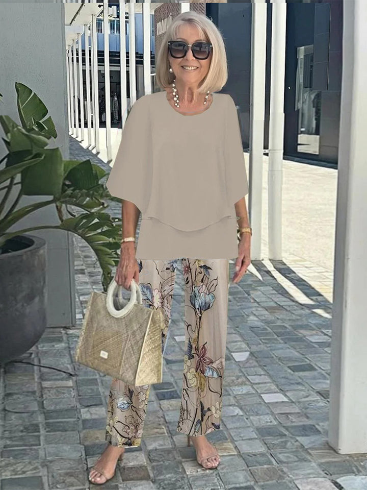 Améa | Printed Floral Pants Set