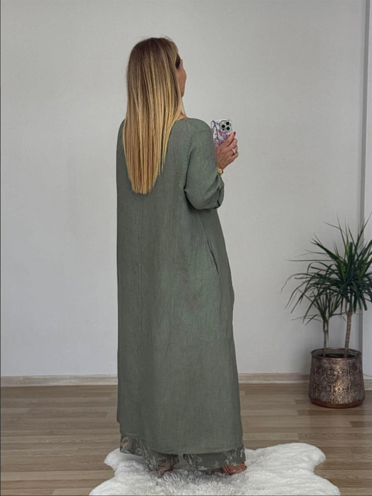 Evangelista™ | Long-sleeved Top And Printed Pants Set