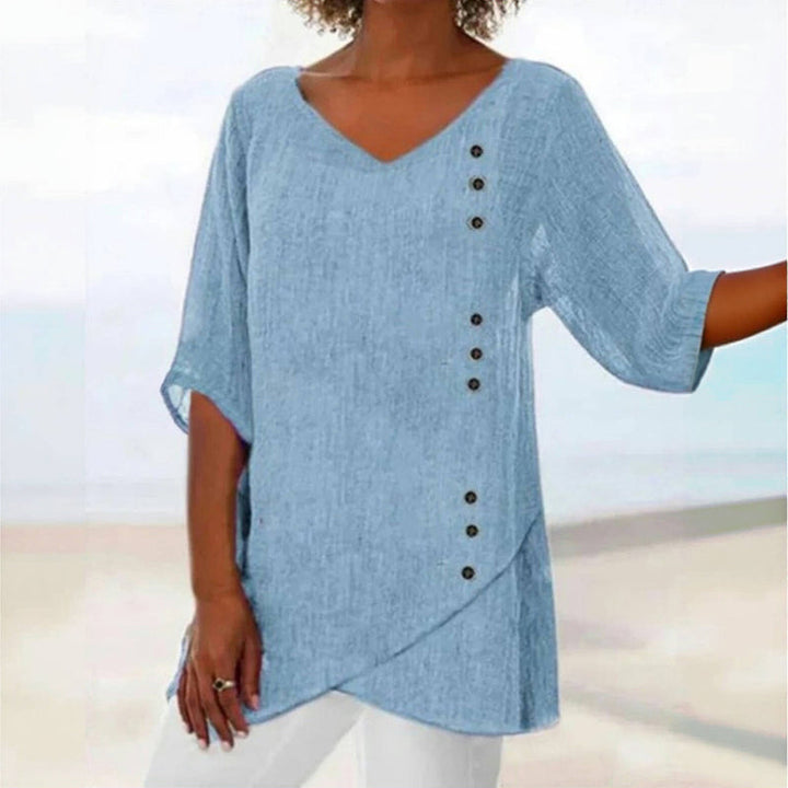 Relaxed Fit Asymmetrical Blouse
