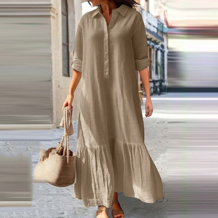 Florence - Half Button Tummy-Covering Dress