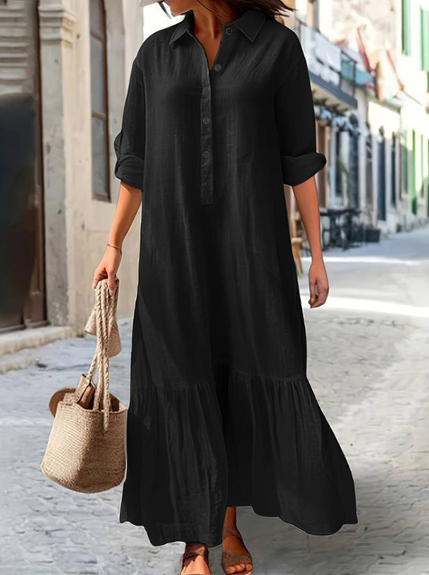 Florence - Half Button Tummy-Covering Dress