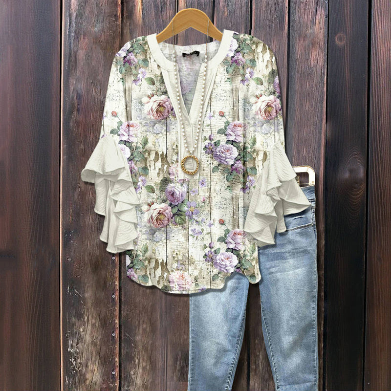 Elodie | Casual Floral Print Blouse