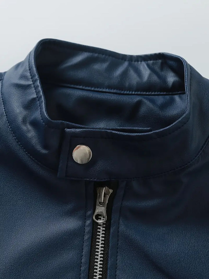 Piers – Faux Leather Motorcycle Jacket