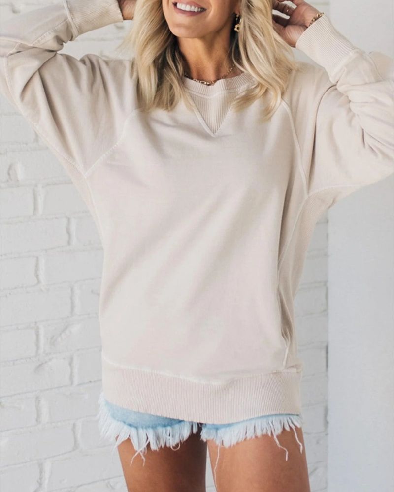 Elina | Ribbed Pocketed Pullover